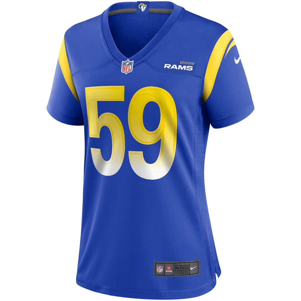 Women's Los Angeles Rams London Fletcher Royal Game Retired Player Jersey
