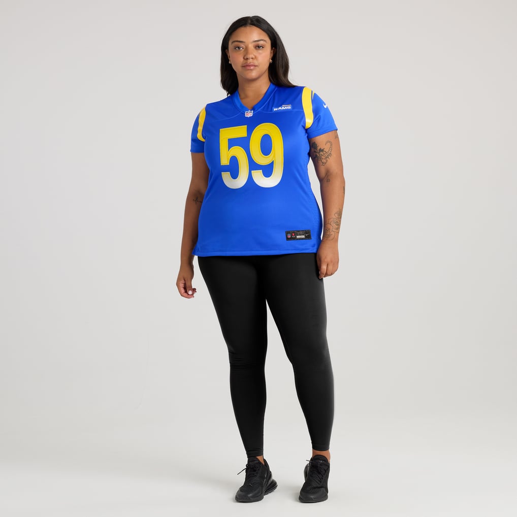 Women's Los Angeles Rams London Fletcher Royal Game Retired Player Jersey