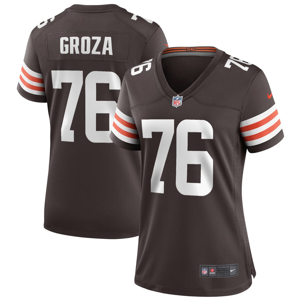 Women's Cleveland Browns Lou Groza Brown Game Retired Player Jersey