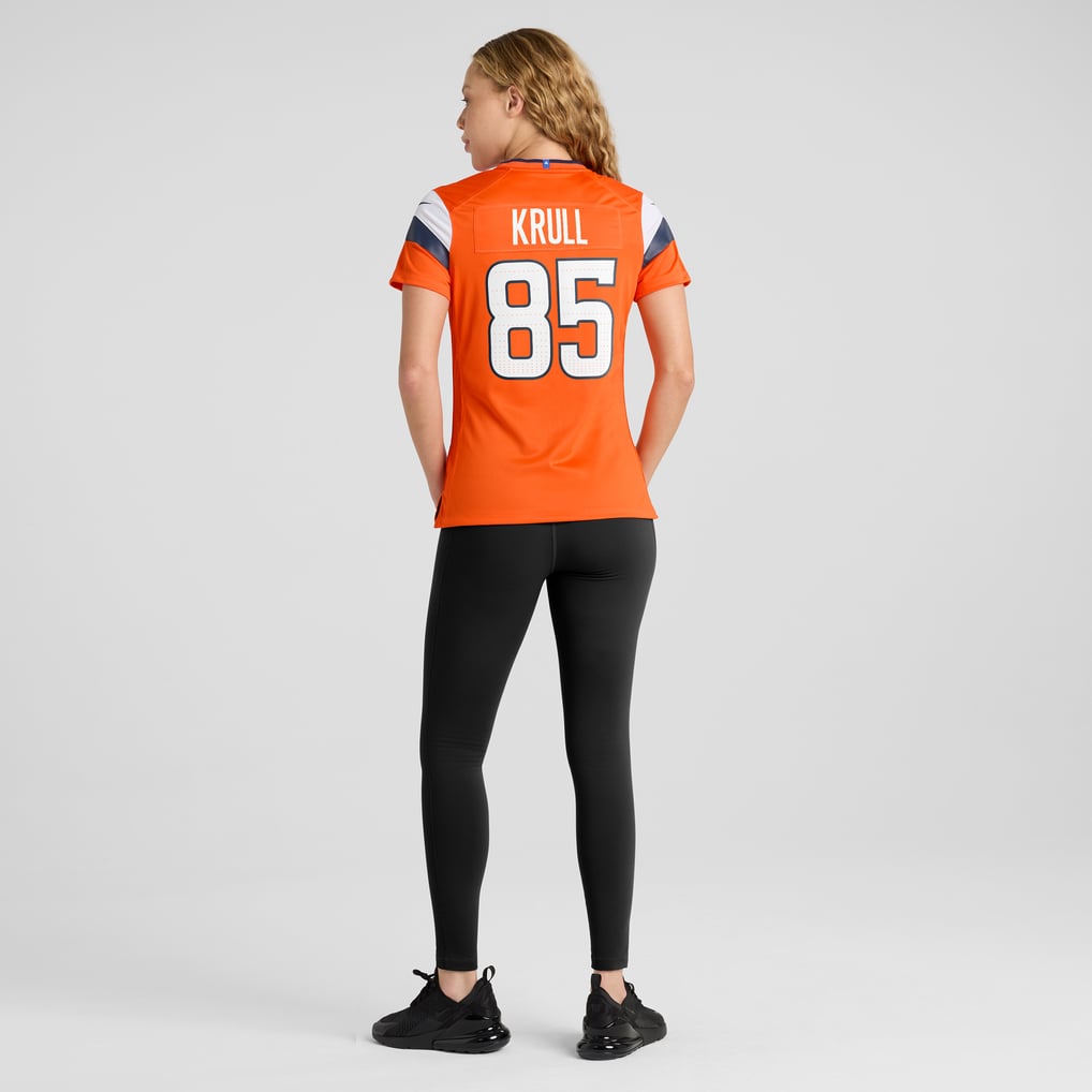 Women's Denver Broncos Lucas Krull Orange Team Game Jersey