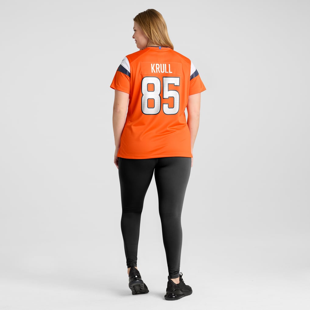 Women's Denver Broncos Lucas Krull Orange Team Game Jersey