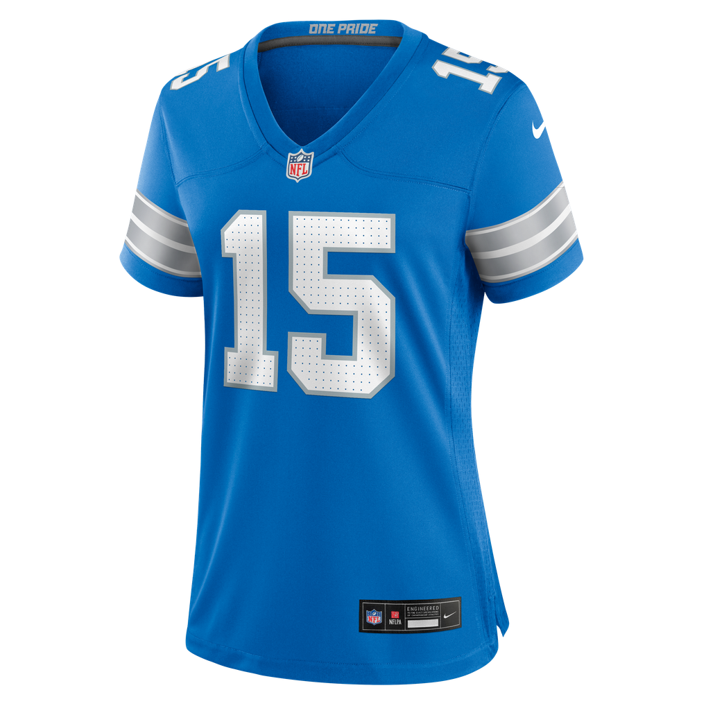 Women's Detroit Lions Luke Altmyer Blue Team Game Jersey