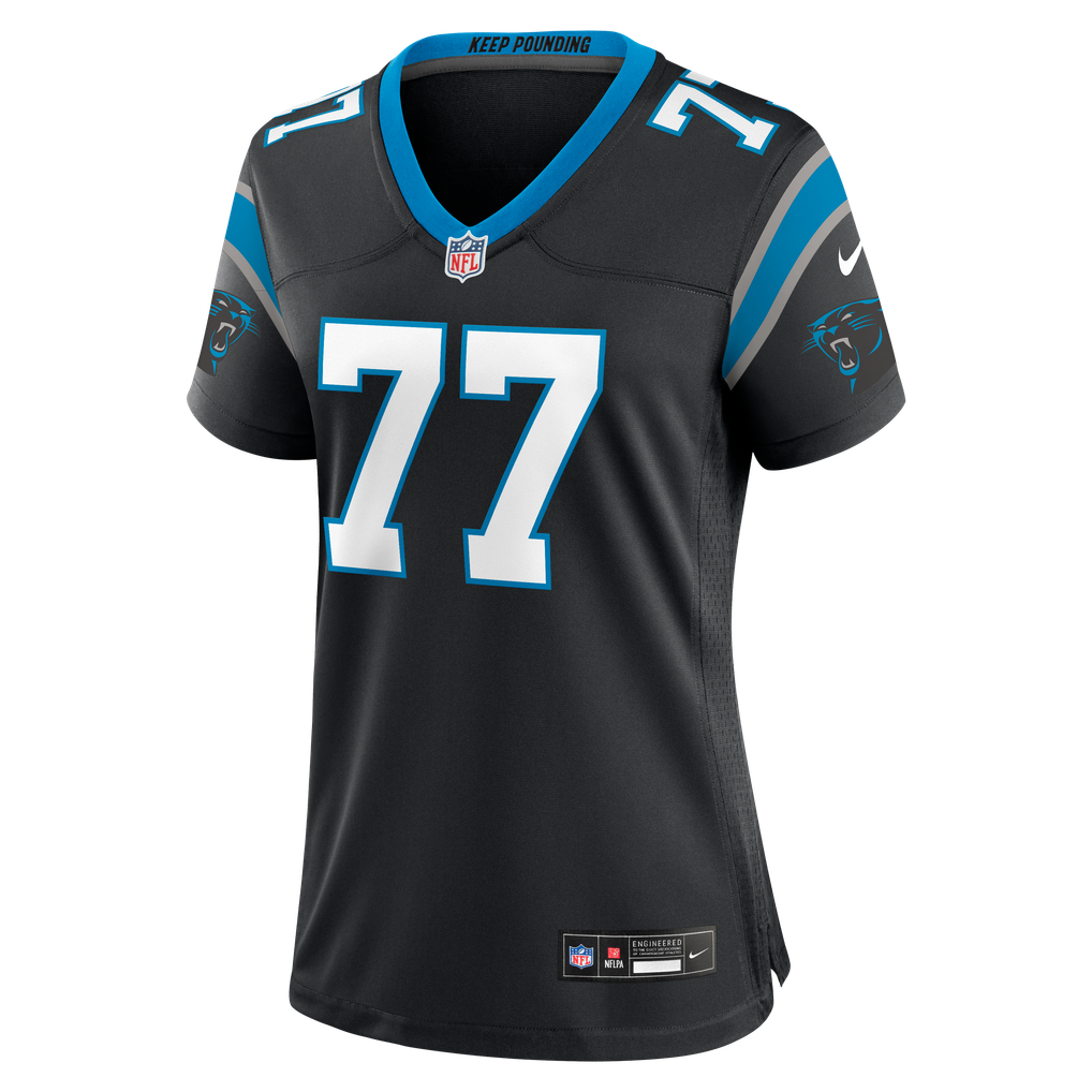 Women's Carolina Panthers Luke Fortner Black Team Game Jersey