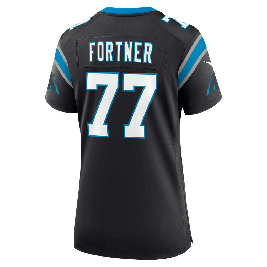 Women's Carolina Panthers Luke Fortner Black Team Game Jersey