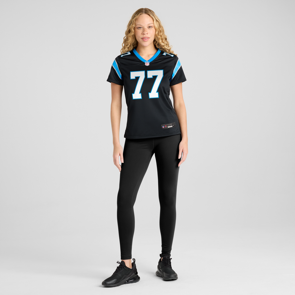 Women's Carolina Panthers Luke Fortner Black Team Game Jersey