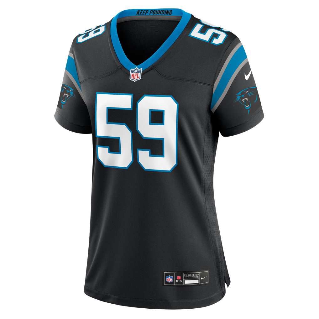 Women's Carolina Panthers Luke Kuechly Black Team Game Jersey