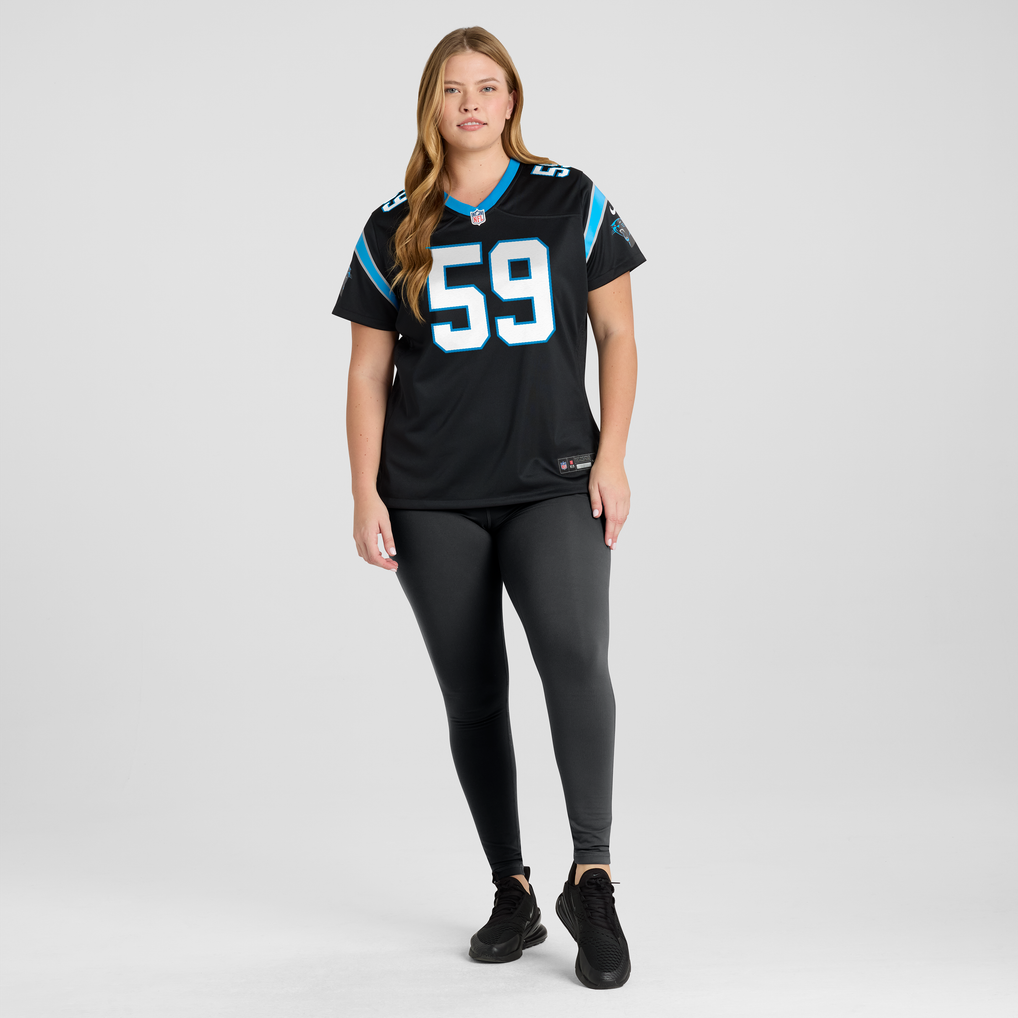 Women's Carolina Panthers Luke Kuechly Black Team Game Jersey