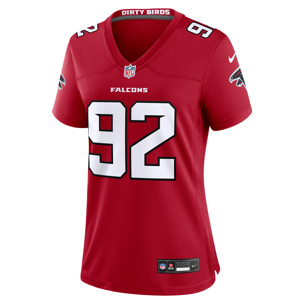 Women's Atlanta Falcons Maason Smith Red Team Game Jersey