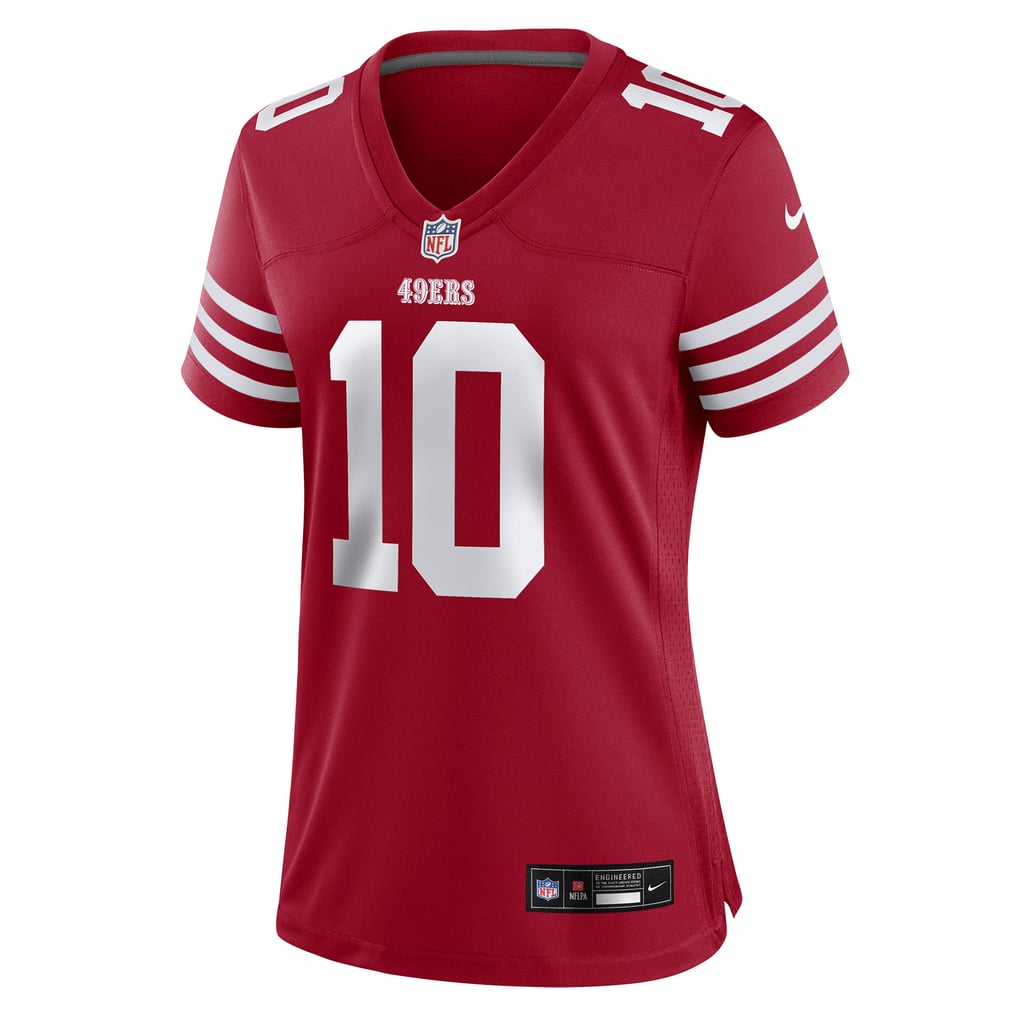 Women's San Francisco 49ers Mac Jones Scarlet Team Game Jersey