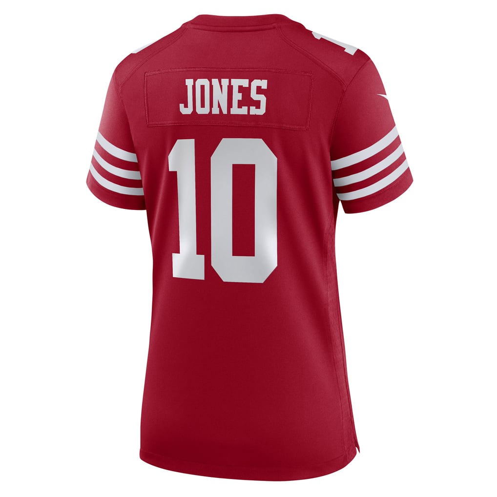 Women's San Francisco 49ers Mac Jones Scarlet Team Game Jersey