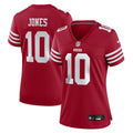 Women's San Francisco 49ers Mac Jones Scarlet Team Game Jersey