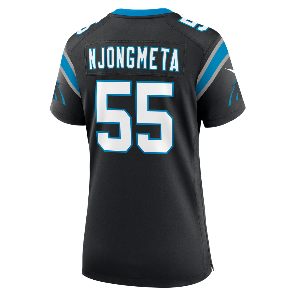 Women's Carolina Panthers Maema Njongmeta Black Team Game Jersey