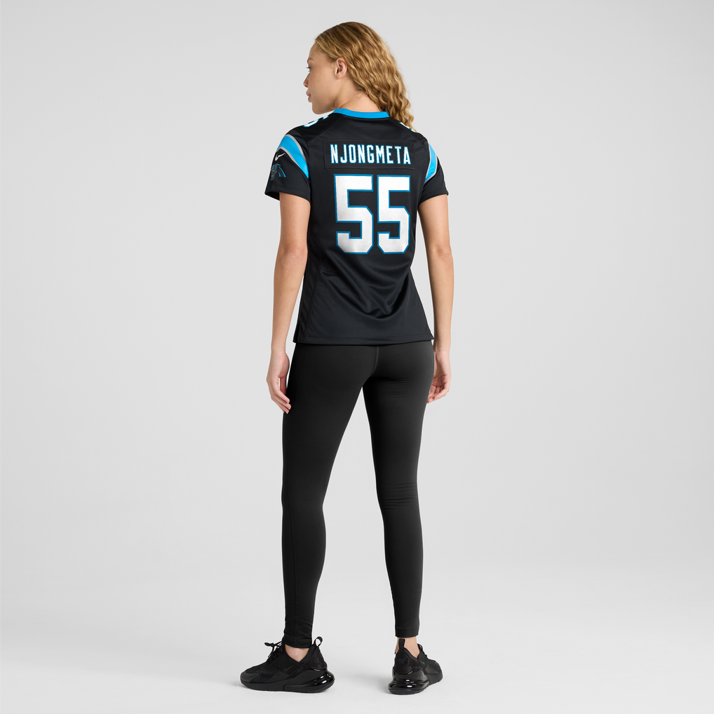 Women's Carolina Panthers Maema Njongmeta Black Team Game Jersey