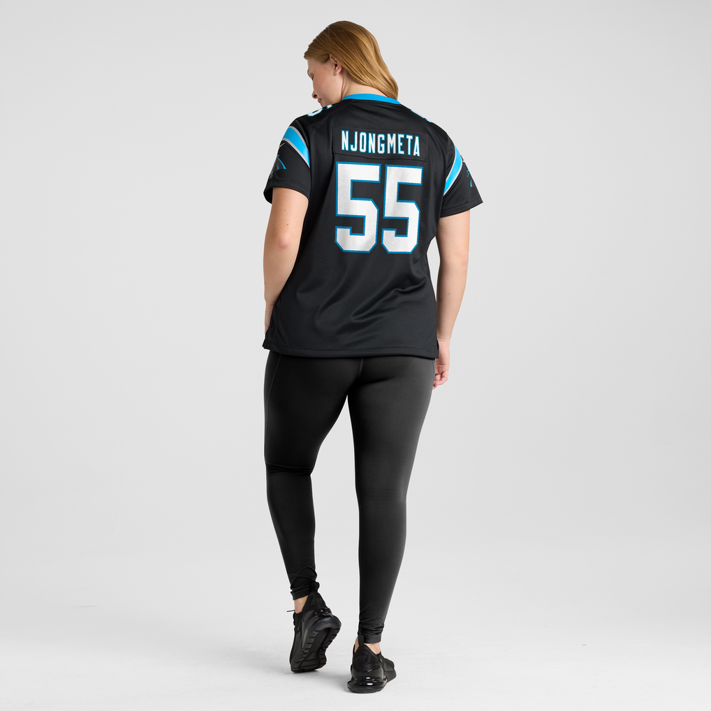 Women's Carolina Panthers Maema Njongmeta Black Team Game Jersey