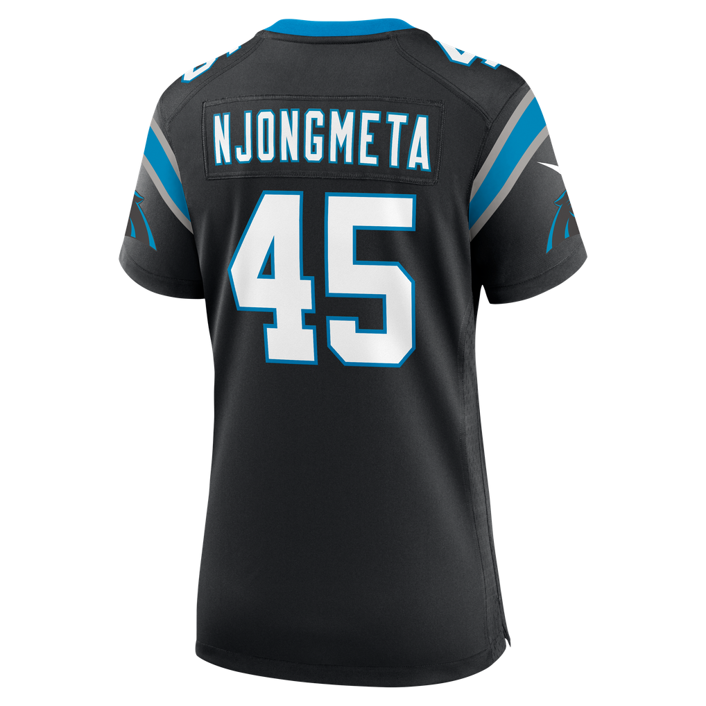 Women's Carolina Panthers Maema Njongmeta Black Team Game Jersey
