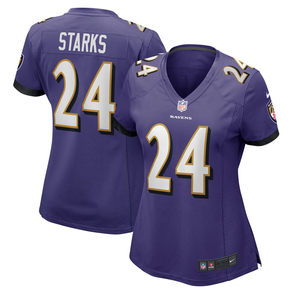 Women's Baltimore Ravens Malaki Starks Purple Team Game Jersey