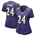 Women's Baltimore Ravens Malaki Starks Purple Team Game Jersey