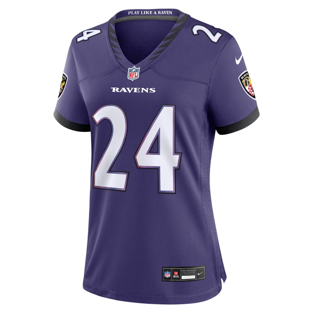 Women's Baltimore Ravens Malaki Starks Purple Team Game Jersey