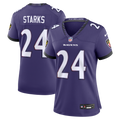 Women's Baltimore Ravens Malaki Starks Purple Team Game Jersey