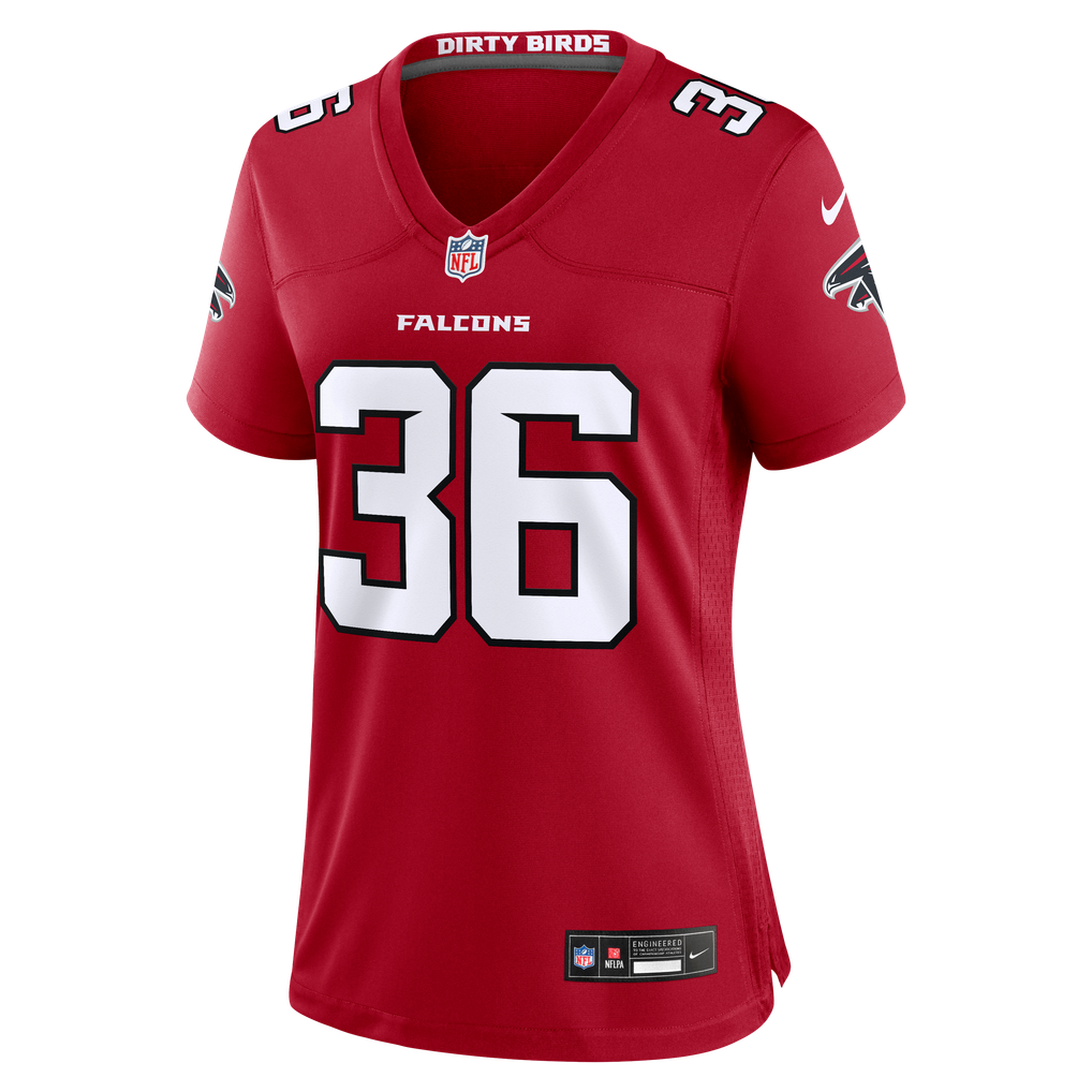 Women's Atlanta Falcons Malcolm DeWalt IV Red Team Game Jersey