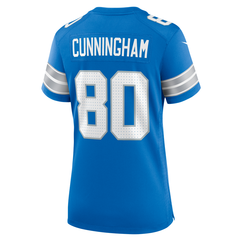 Women's Detroit Lions Malik Cunningham Blue Team Game Jersey