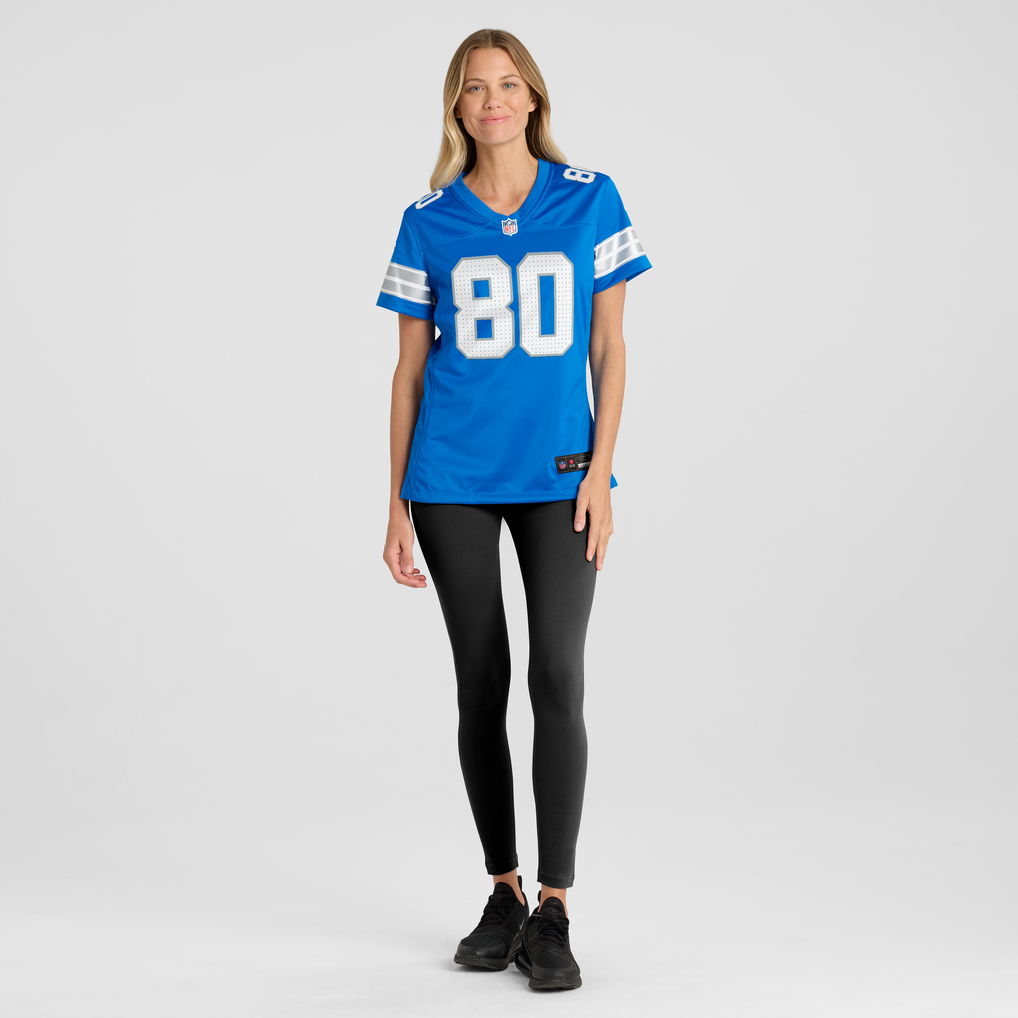 Women's Detroit Lions Malik Cunningham Blue Team Game Jersey