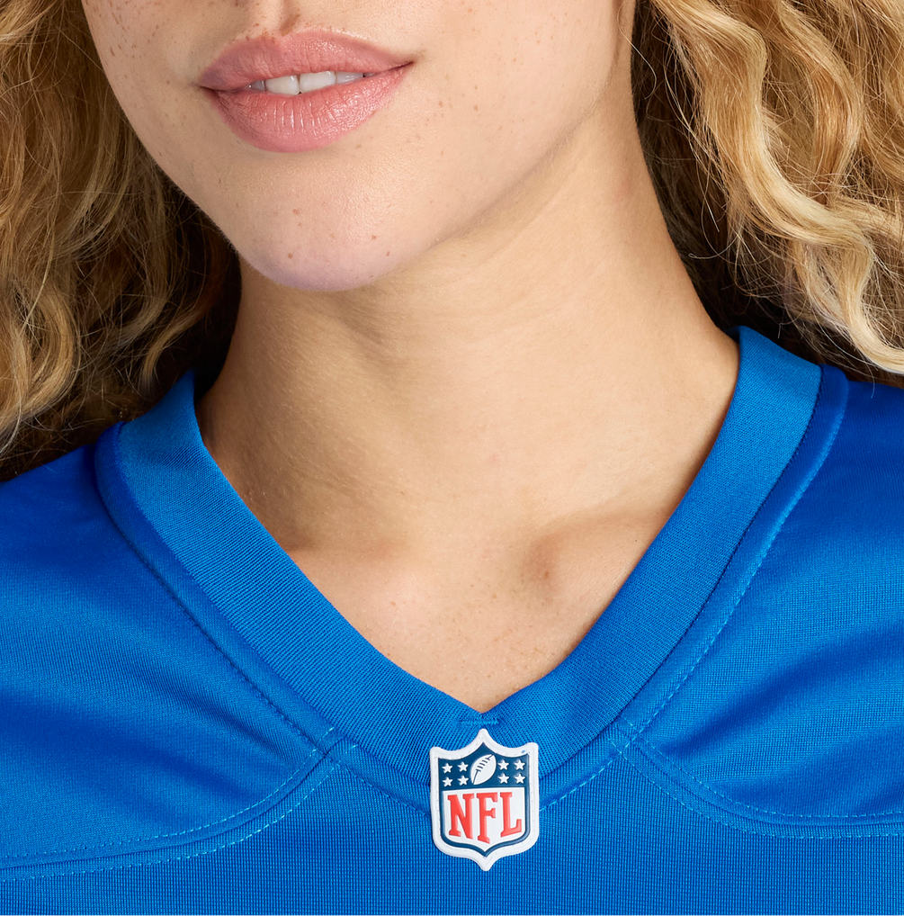 Women's Detroit Lions Malik Cunningham Blue Team Game Jersey
