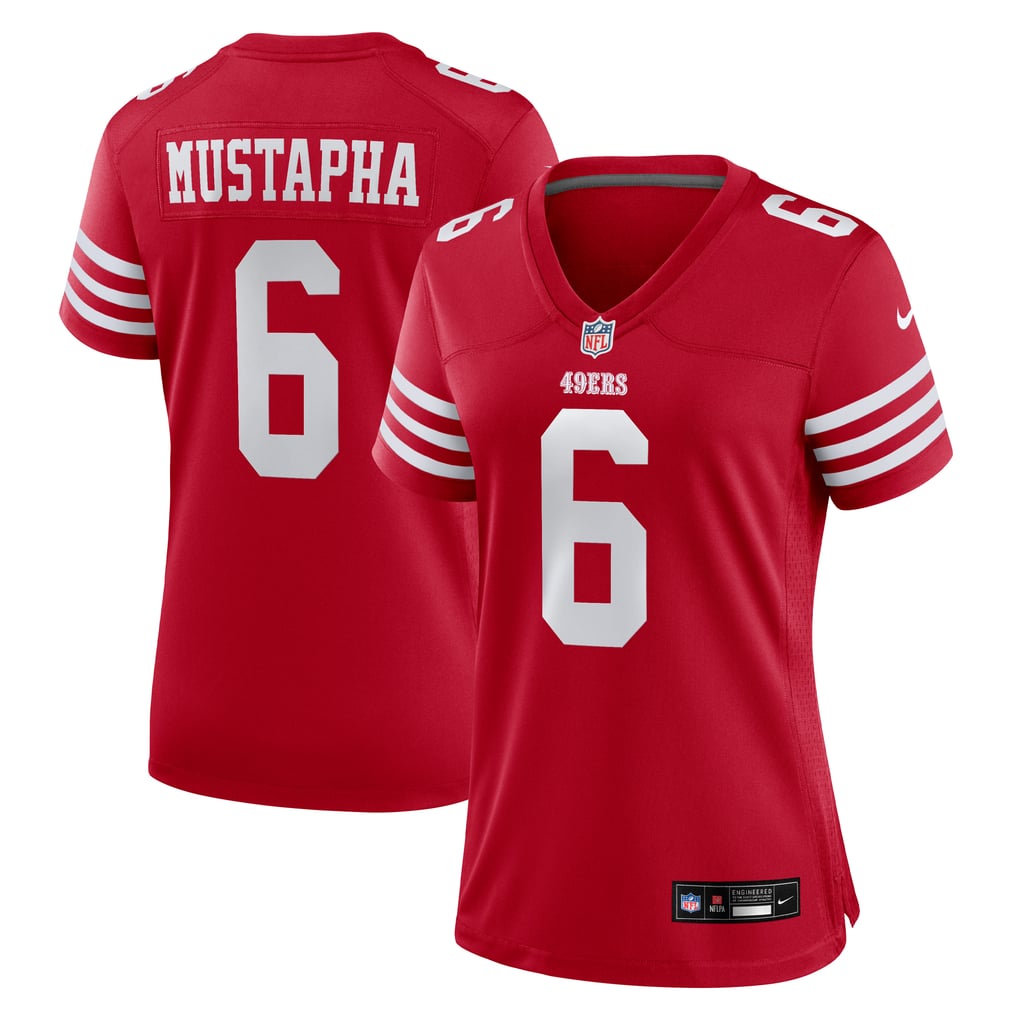 Women's San Francisco 49ers Malik Mustapha Scarlet Team Game Jersey