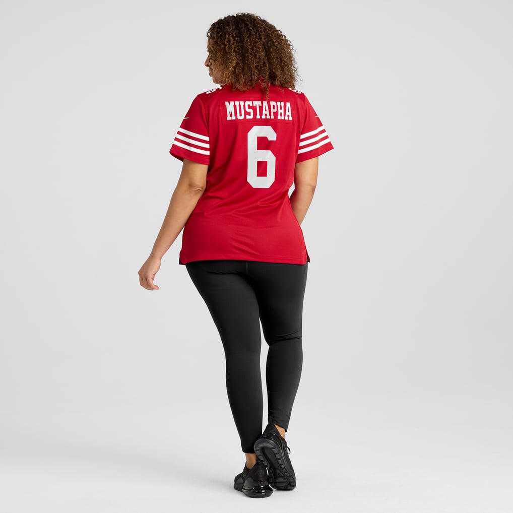 Women's San Francisco 49ers Malik Mustapha Scarlet Team Game Jersey
