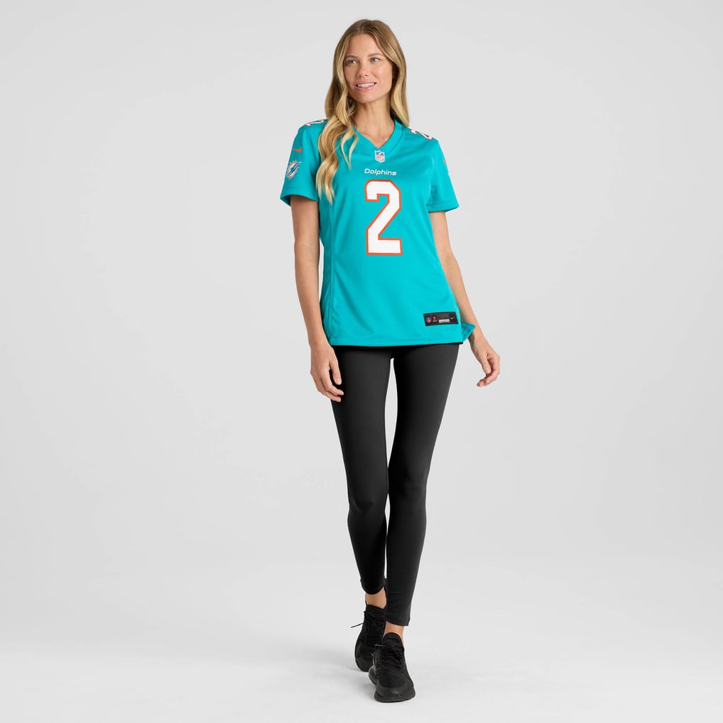 Women's Miami Dolphins Malik Willis Aqua Game Jersey