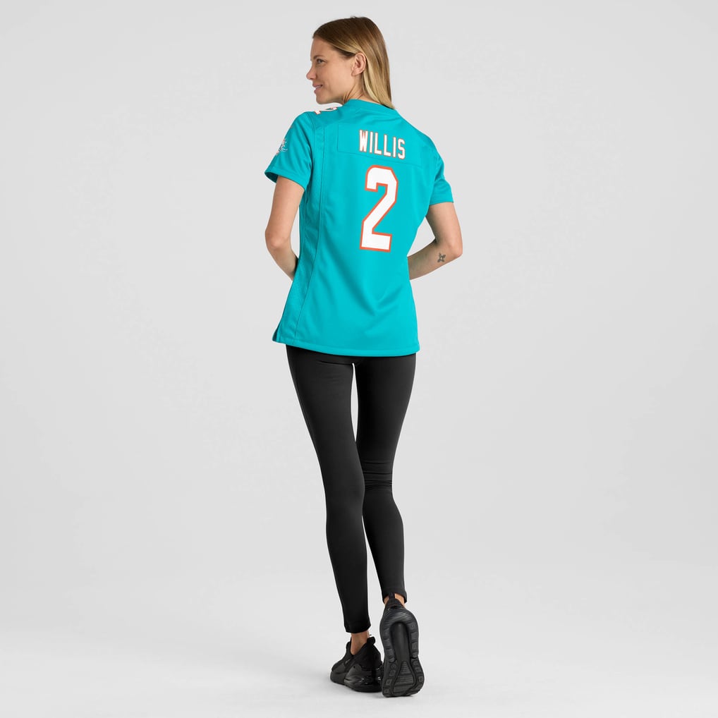 Women's Miami Dolphins Malik Willis Aqua Game Jersey