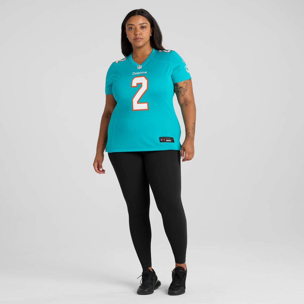 Women's Miami Dolphins Malik Willis Aqua Game Jersey