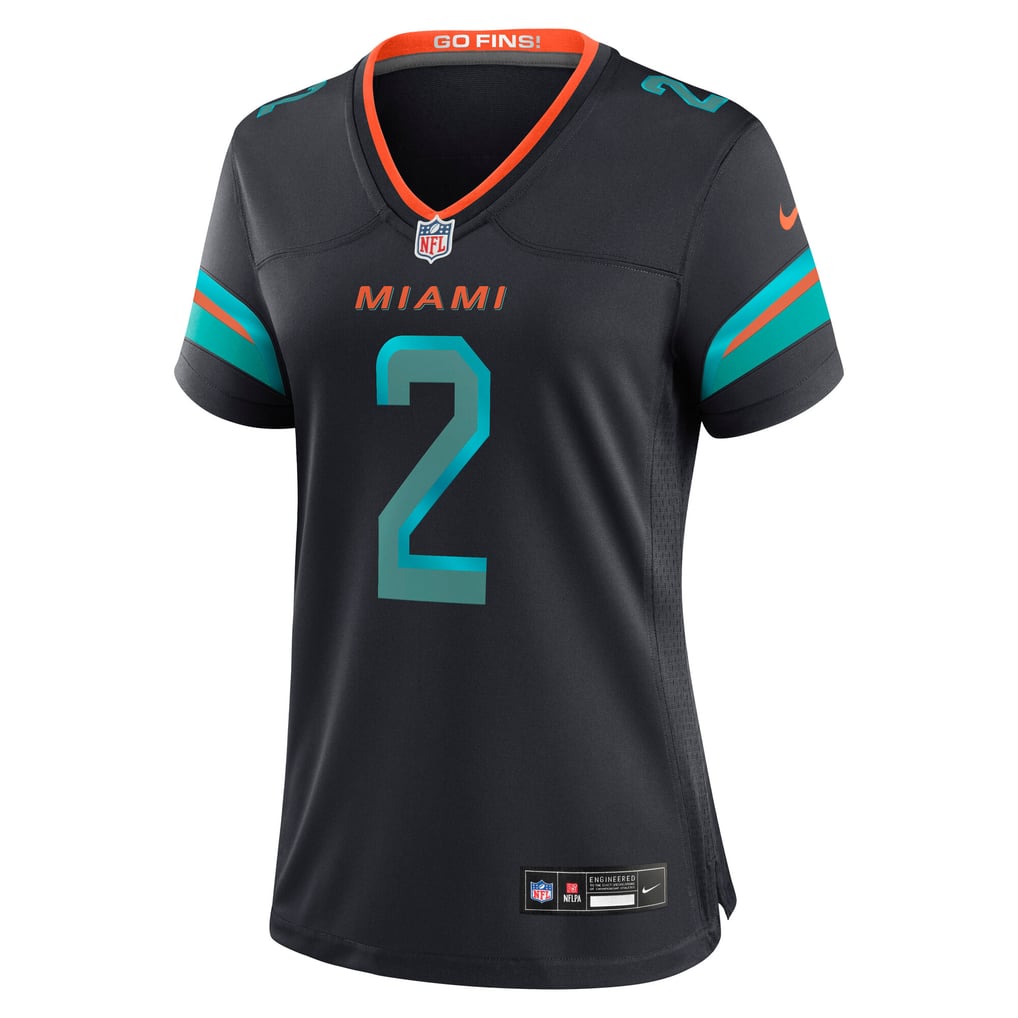 Women's Miami Dolphins Malik Willis Pitch Blue Rivalries Collection Game Jersey