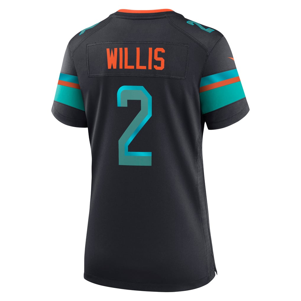 Women's Miami Dolphins Malik Willis Pitch Blue Rivalries Collection Game Jersey