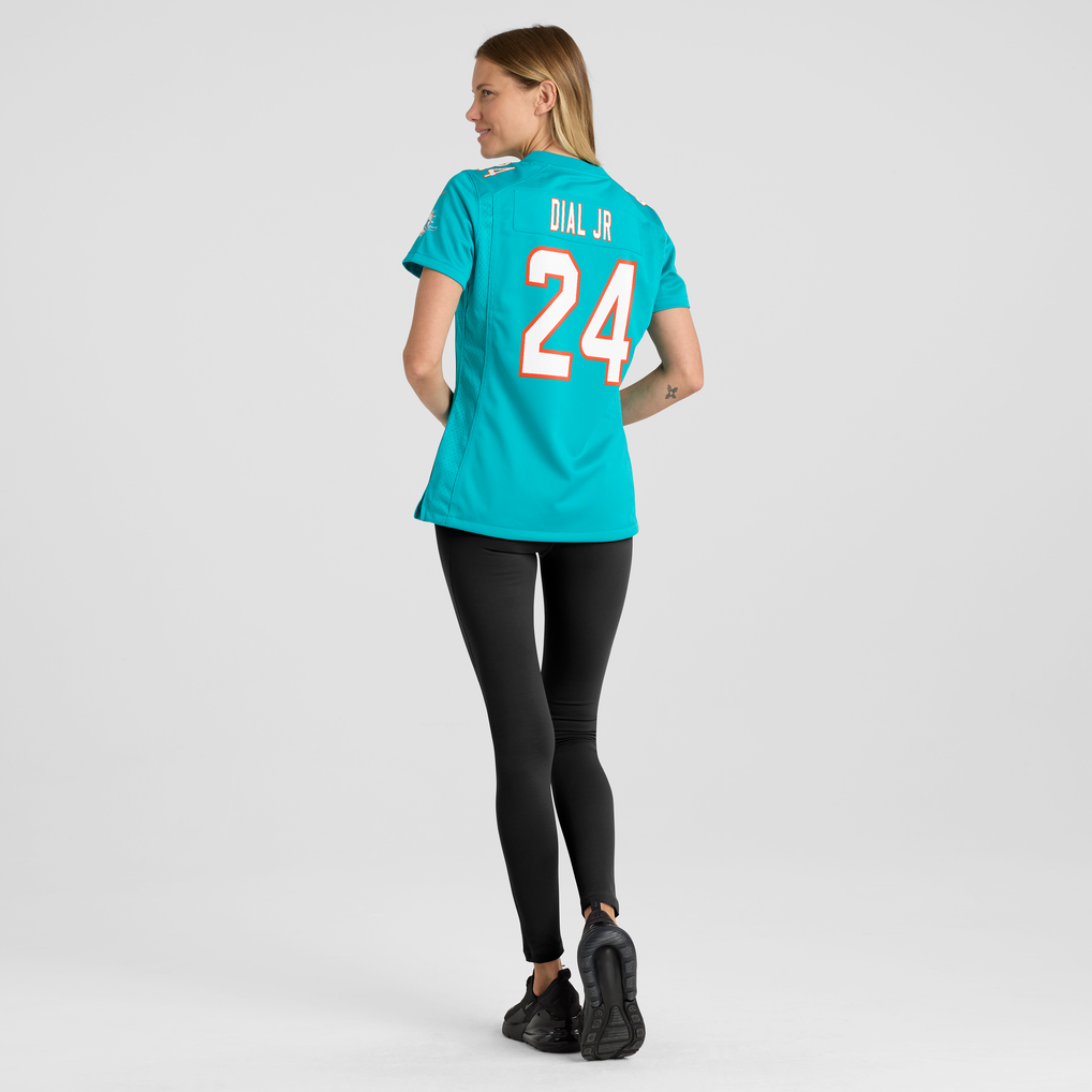 Women's Miami Dolphins Marcellas Dial Jr. Aqua Team Game Jersey