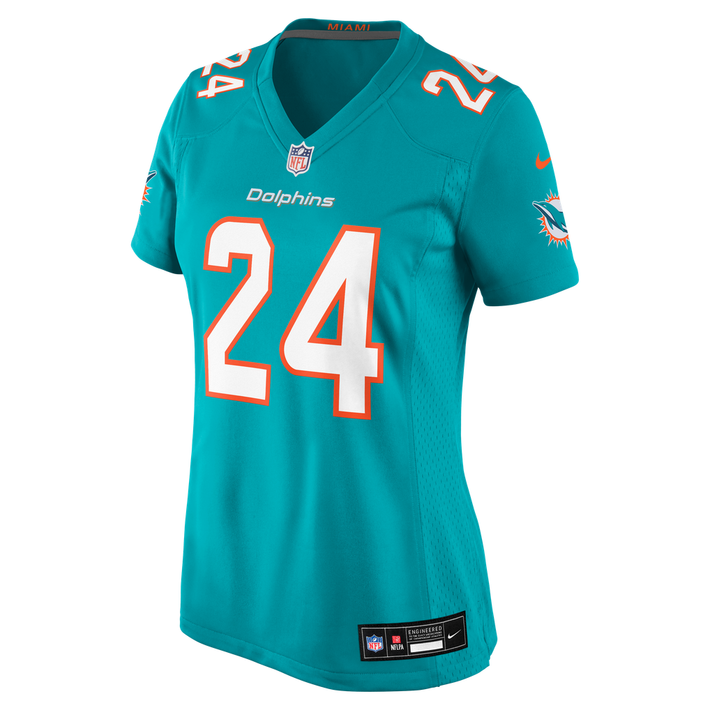 Women's Miami Dolphins Marcellas Dial Jr. Aqua Team Game Jersey
