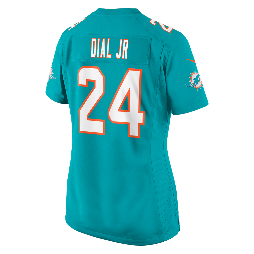 Women's Miami Dolphins Marcellas Dial Jr. Aqua Team Game Jersey