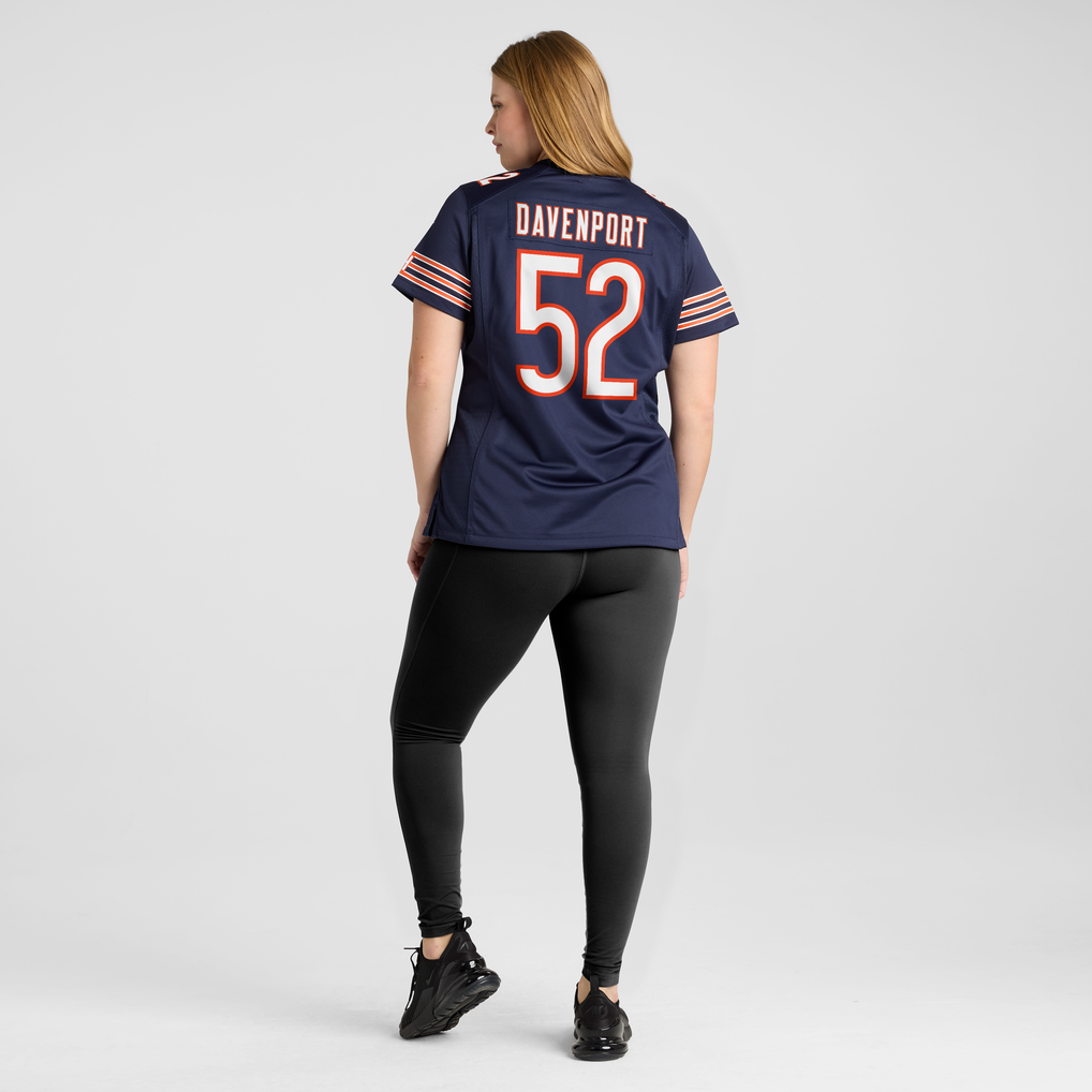 Women's Chicago Bears Marcus Davenport Navy Team Game Jersey