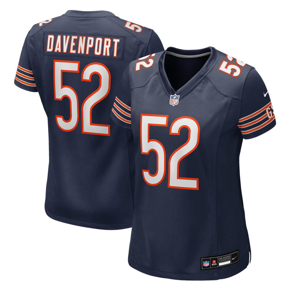 Women's Chicago Bears Marcus Davenport Navy Team Game Jersey