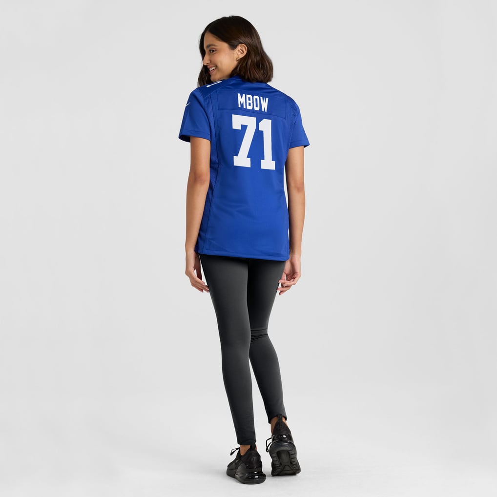 Women's New York Giants Marcus Mbow Royal Team Game Jersey