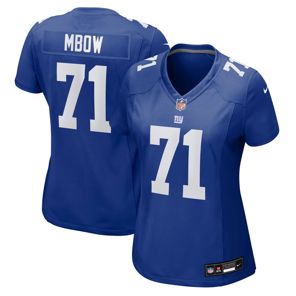 Women's New York Giants Marcus Mbow Royal Team Game Jersey
