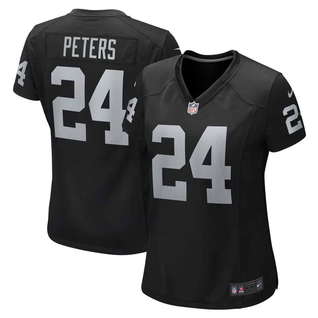 Women's Las Vegas Raiders Marcus Peters Black Team Game Jersey