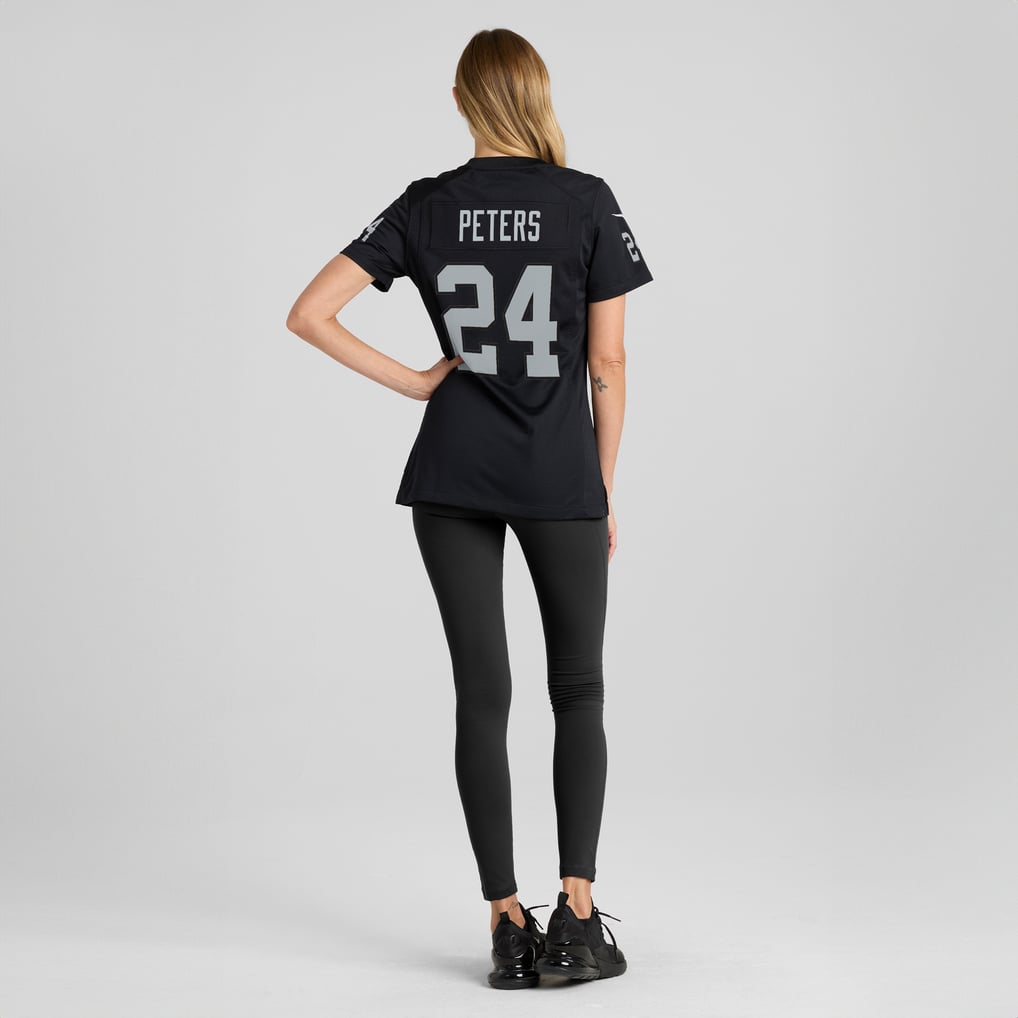 Women's Las Vegas Raiders Marcus Peters Black Team Game Jersey