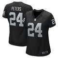 Women's Las Vegas Raiders Marcus Peters Black Team Game Jersey