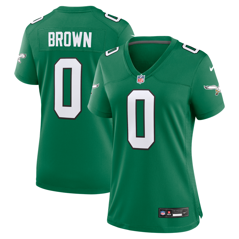 Women's Philadelphia Eagles Marquise Brown Kelly Green Alternate Game Jersey