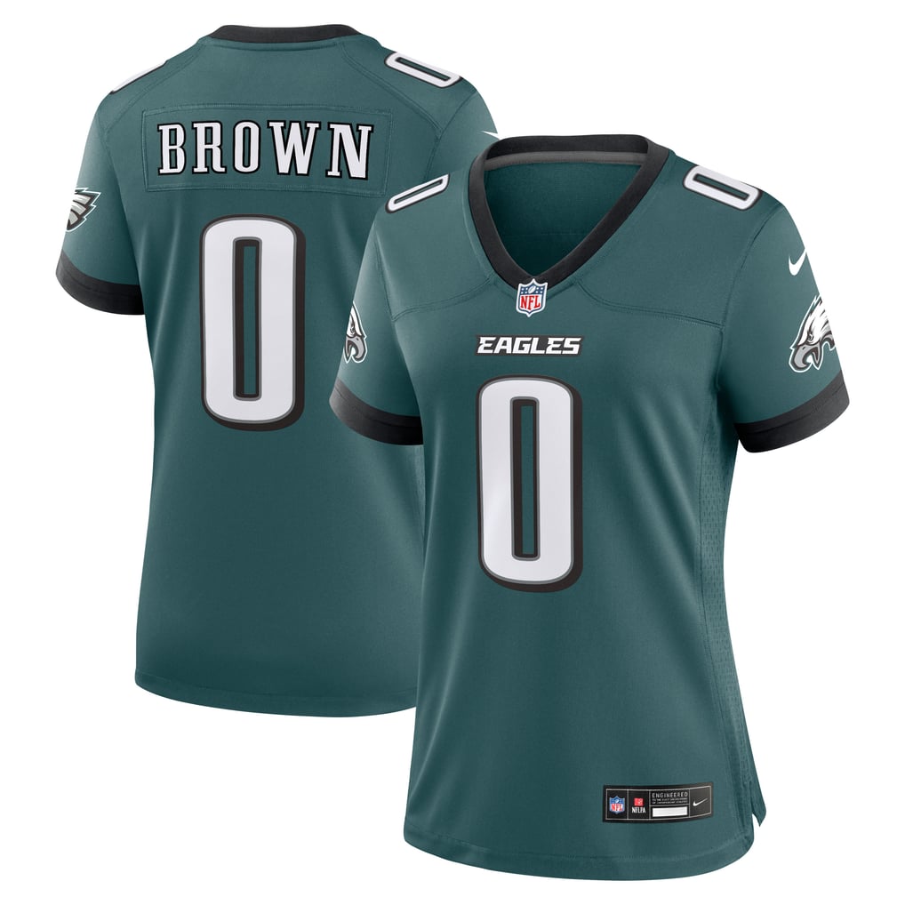 Women's Philadelphia Eagles Marquise Brown Midnight Green Team Game Jersey