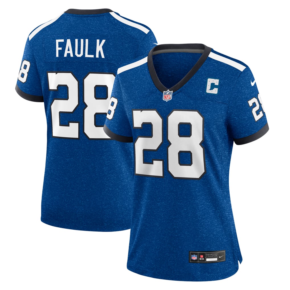 Women's Indianapolis Colts Marshall Faulk Royal Indiana Nights Alternate Game Jersey