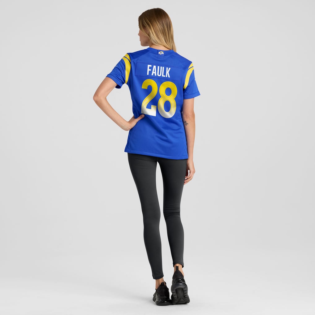 Women's Los Angeles Rams Marshall Faulk Royal Game Retired Player Jersey