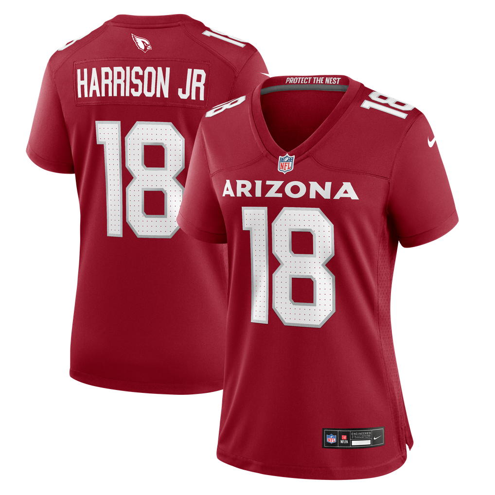 Women's Arizona Cardinals Marvin Harrison Jr. Cardinal Player Game Jersey