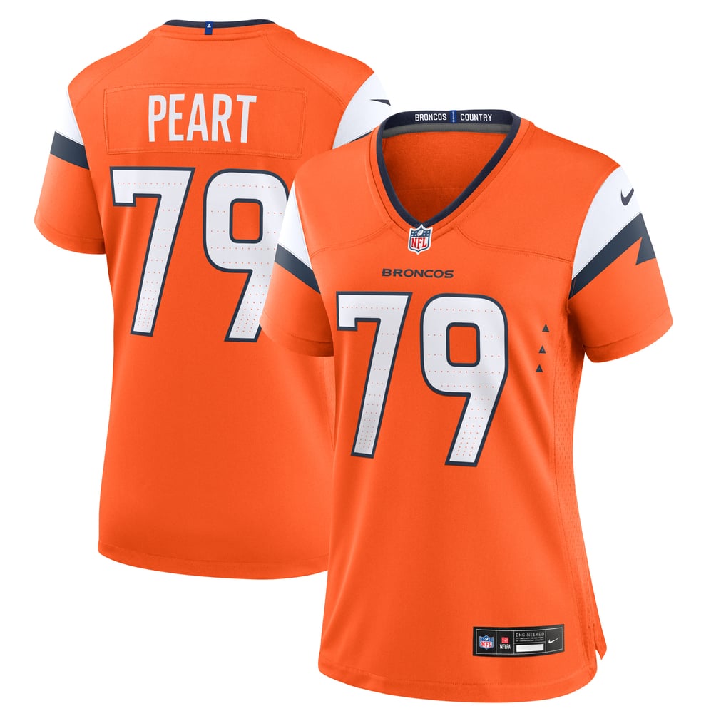 Women's Denver Broncos Matt Peart Orange Team Game Jersey